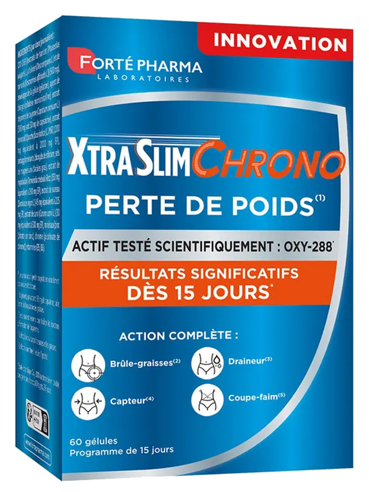 Forté Pharma Xtraslim Chrono - Perte de Poids - 60 Gélules (Programme de 15 Jours)
